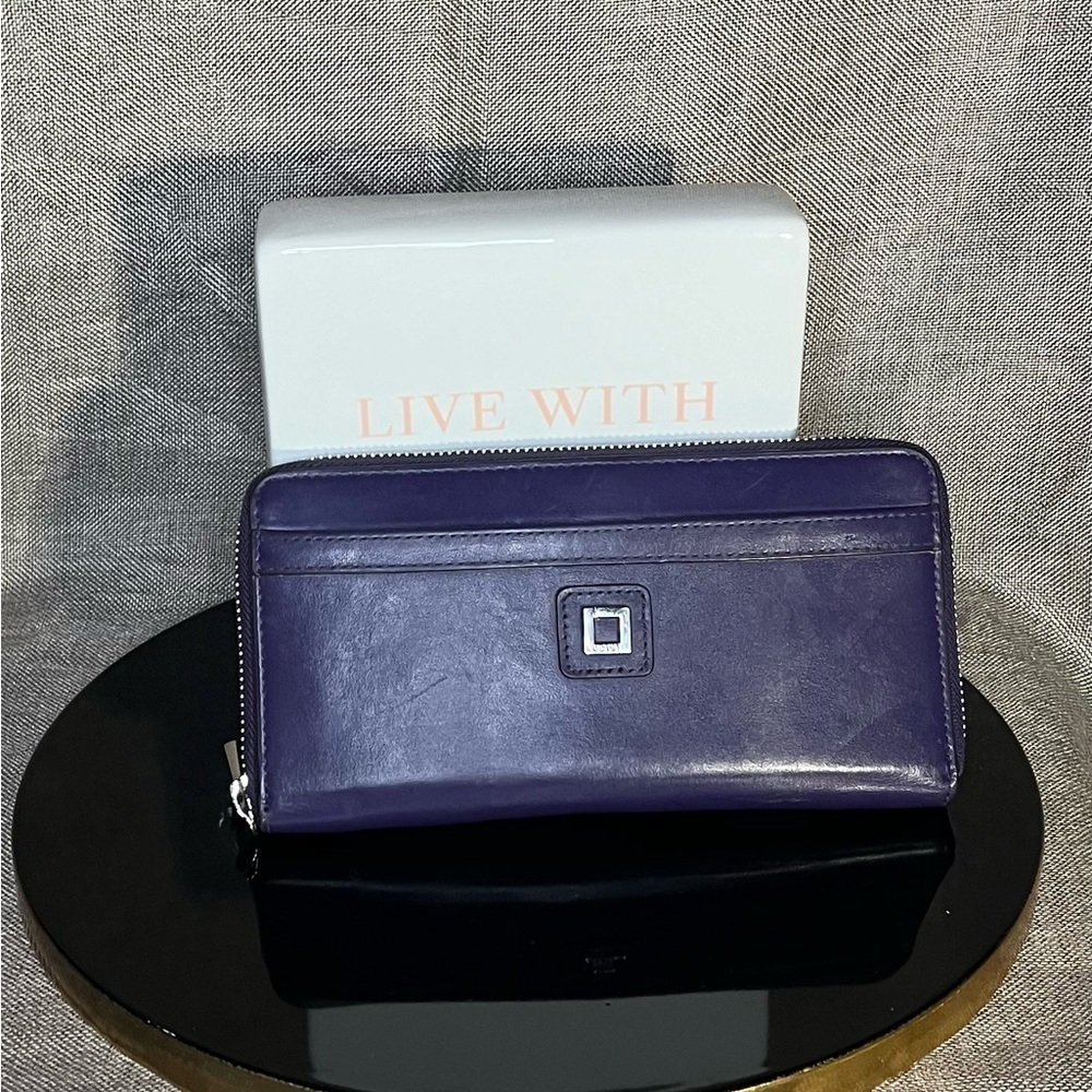 LODIS Leather Zip Around Wallet